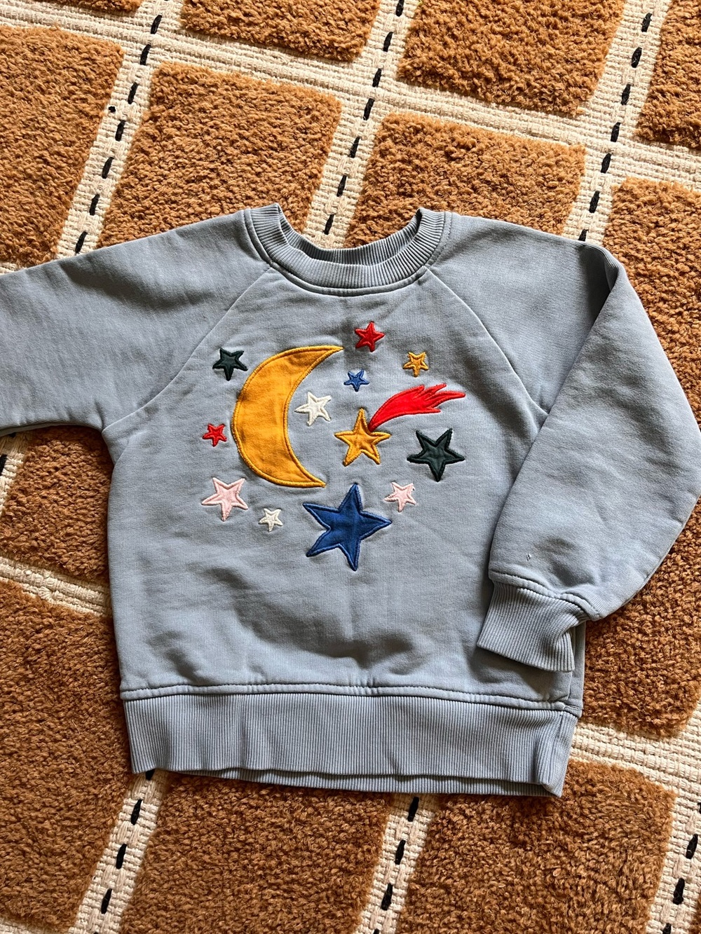 Hanna Anderson Blue Pullover Kids Moon & Stars Sweatshirt - Blue size 4 Toddler